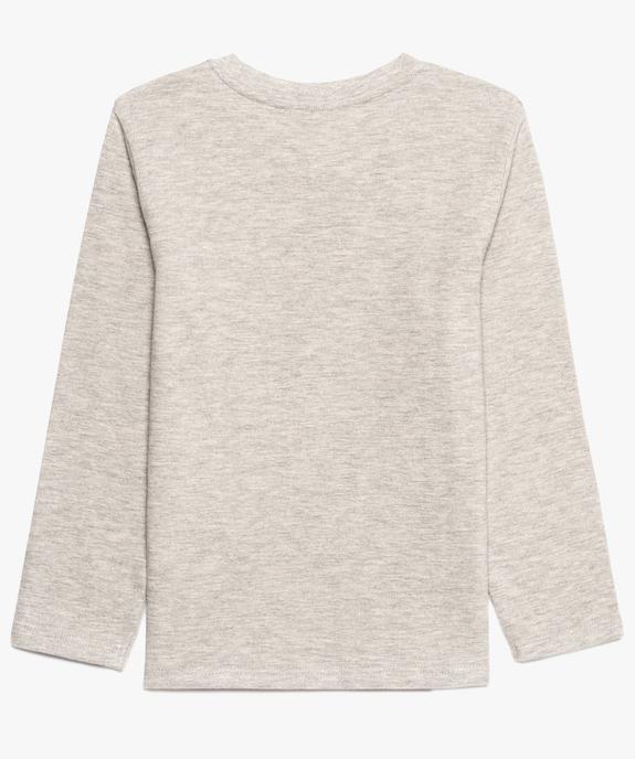 Pull garçon avec imprimé velours vue2 - GEMO (ENFANT) - GEMO