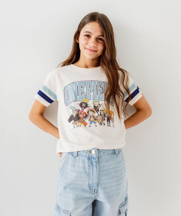 Tee-shirt à manches courtes avec motif manga fille - One Piece vue1 - ONE PIECE - GEMO