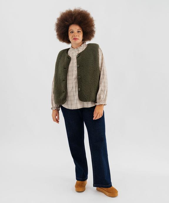 Veste sans manches en sherpa femme grande taille vue4 - GEMO 4G GT - GEMO
