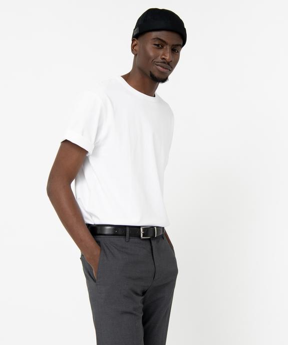 Tee-shirt à manches courtes uni homme vue2 - GEMO 4G HOMME - GEMO