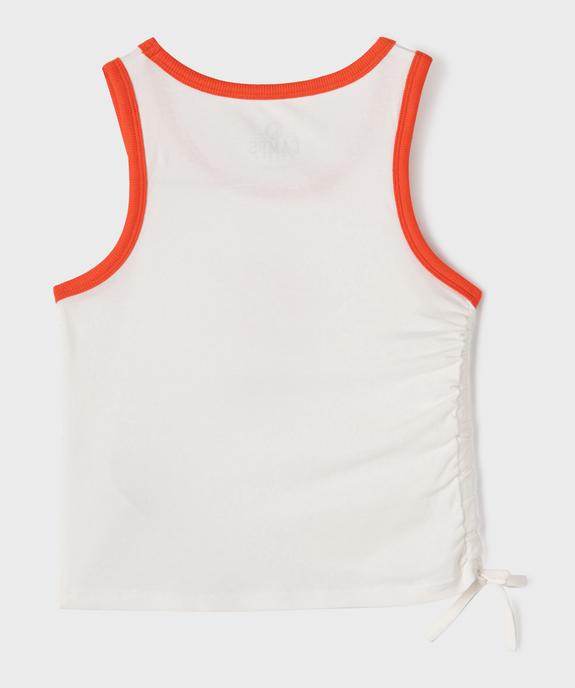 Débardeur en jersey de coton avec fronce ajustable sur le côté fille - Camps United vue3 - CAMPS US GEMO FOR GOOD - GEMO