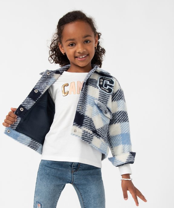 Blouson fille court à carreaux - Camps United vue1 - CAMPS UNITED - GEMO