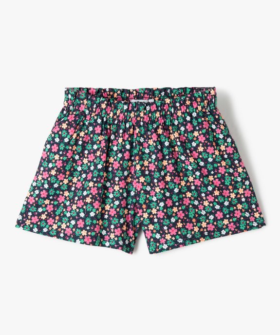 Short fille en maille imprimée à taille élastiquée vue1 - GEMO (ENFANT) - GEMO