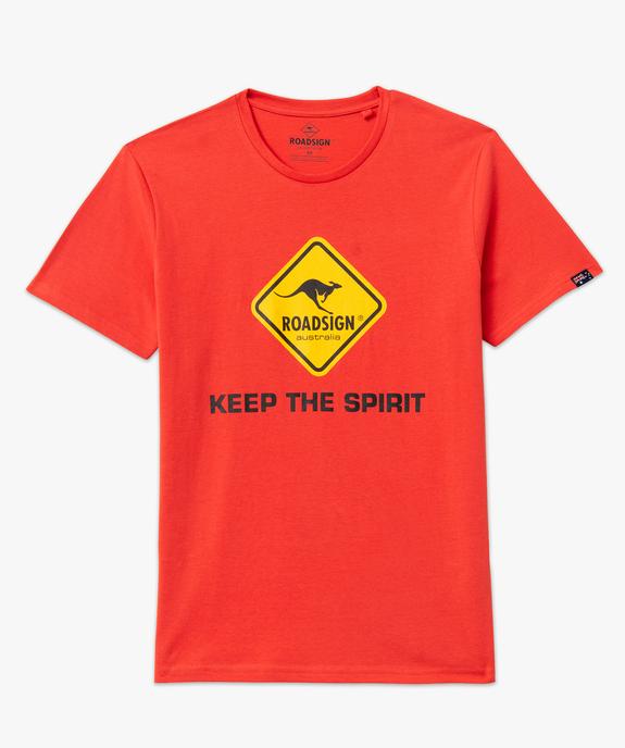 Tee-shirt manches courtes en coton imprimé homme - Roadsign vue4 - ROADSIGN D - GEMO
