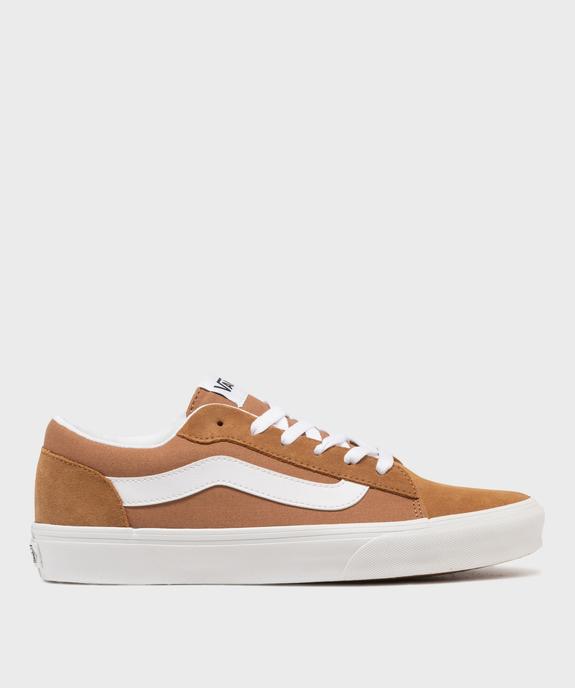 Baskets basses en cuir et textile homme - Vans vue1 - VANS - GEMO