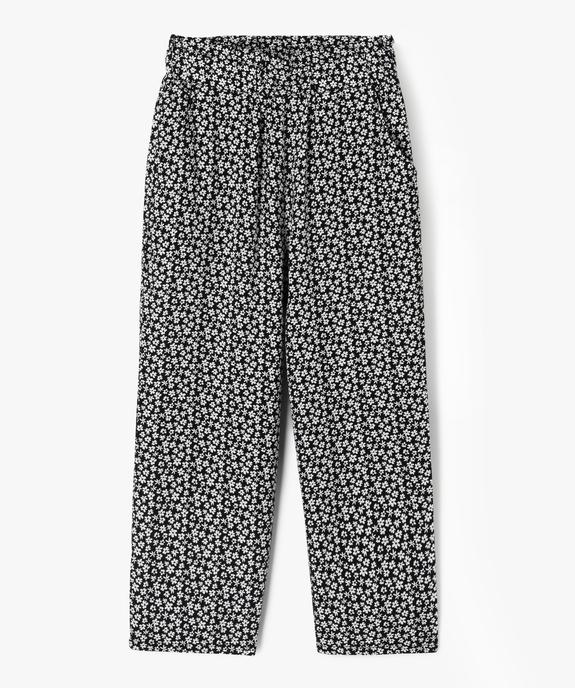 Pantalon fluide imprimé en viscose fille vue1 - GEMO 4G FILLE - GEMO