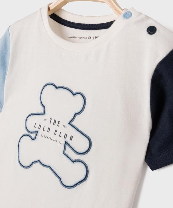 Tee-shirt à manches courtes colorées bébé garçon - LuluCastagnette vue2 - LULU CASTAGNETTE GEMO FOR GOOD - GEMO