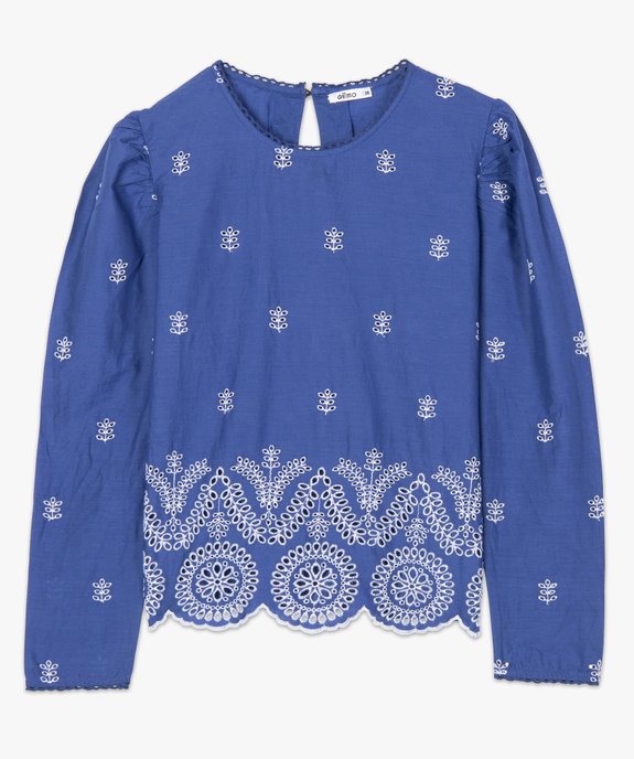 Blouse femme avec broderies ajourées vue4 - GEMO(FEMME PAP) - GEMO