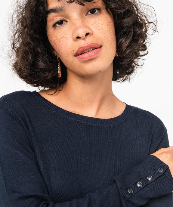 Pull à col rond en maille fine femme vue2 - GEMO 4G FEMME - GEMO