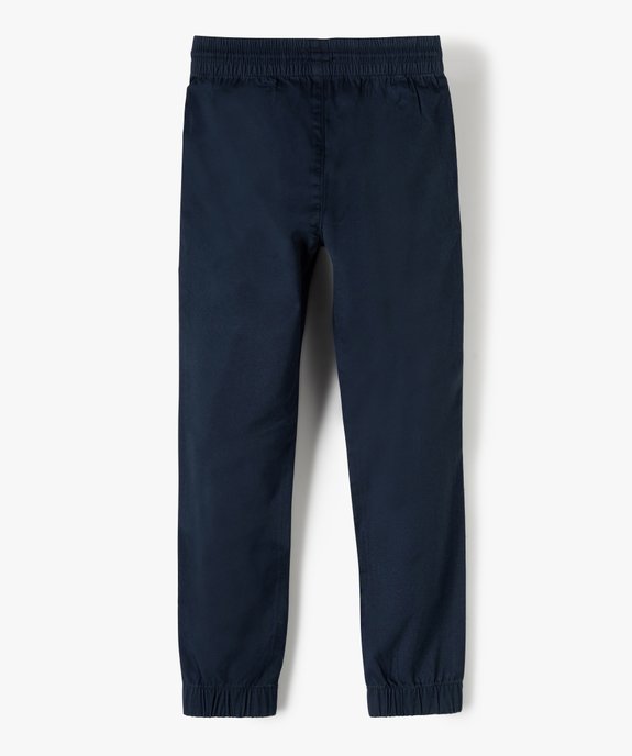 Pantalon garçon avec taille et chevilles élastiquées vue4 - GEMO (ENFANT) - GEMO