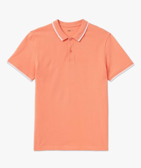 Polo à manches courtes et finitions fantaisie homme vue4 - GEMO 4G HOMME - GEMO