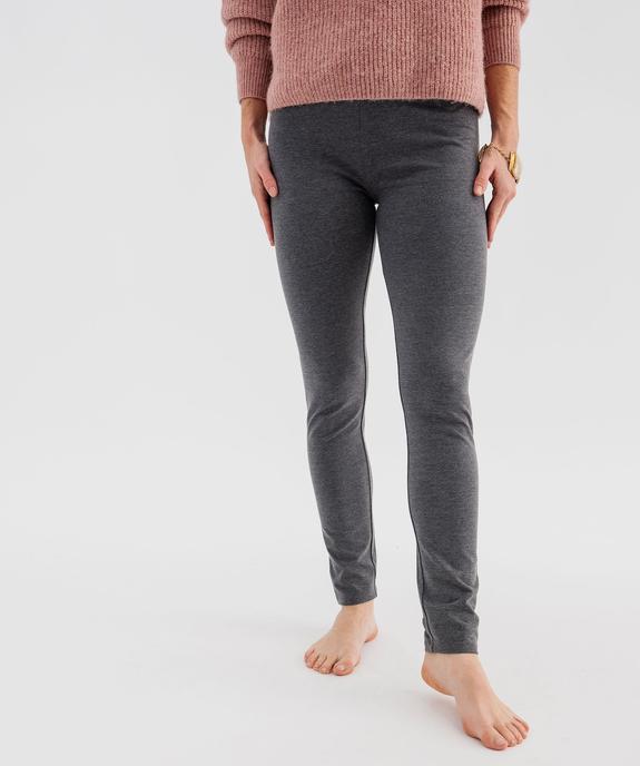 Legging uni en maille résistante femme vue1 - GEMO(FEMME PAP) - GEMO