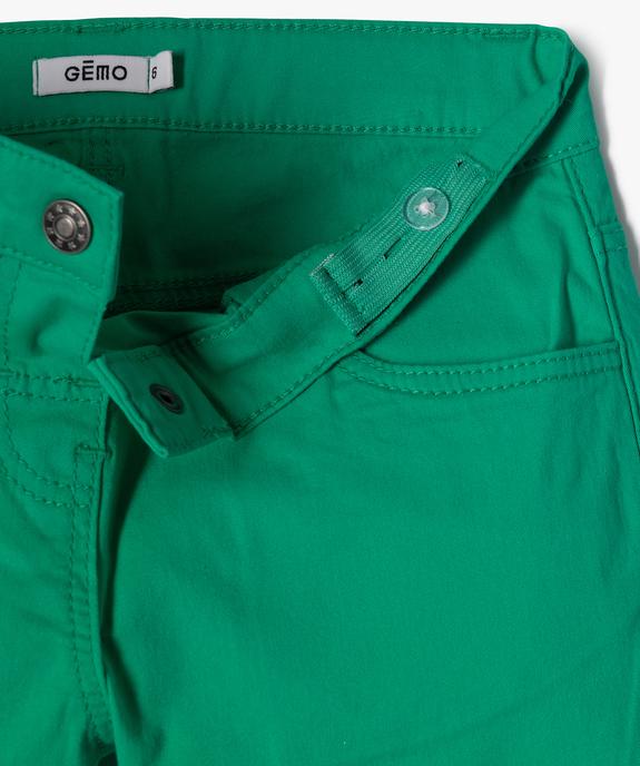 Short en coton stretch avec revers fille vue2 - GEMO (JUNIOR) - GEMO