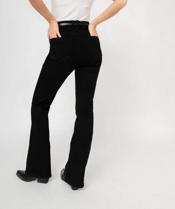 Jean bootcut taille haute avec fine ceinture femme vue3 - GEMO 4G FEMME - GEMO