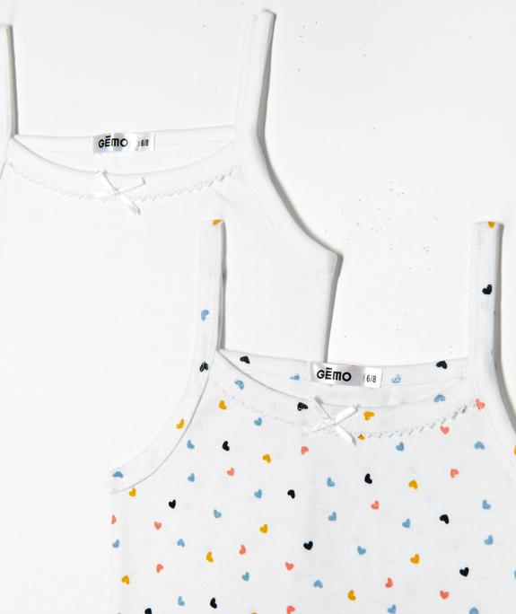 Débardeurs en coton fille (lot de 2) vue2 - GEMO 4G FILLE - GEMO