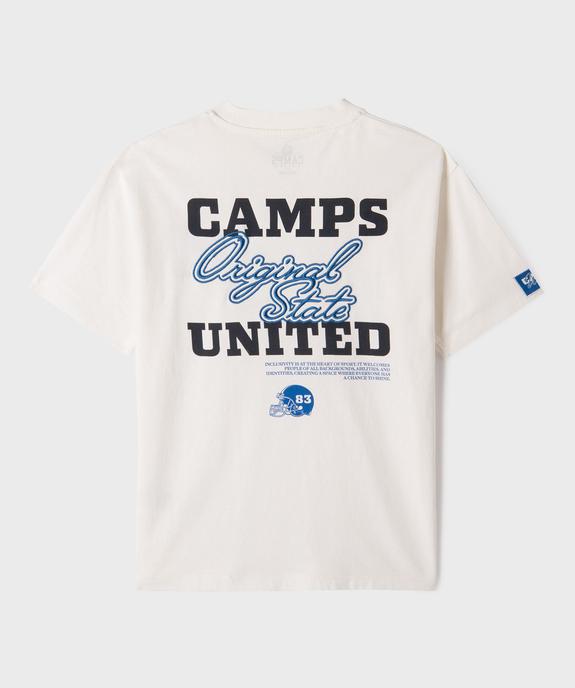 Tee-shirt à manches courtes avec inscriptions brodées garçon - Camps United vue3 - CAMPS GEMO FOR GOOD - GEMO