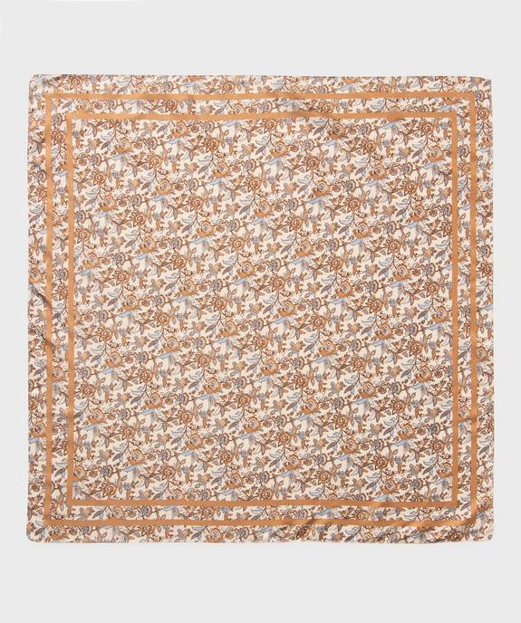 Foulard en satin à motifs fleuris femme vue3 - GEMO 4G FEMME - GEMO