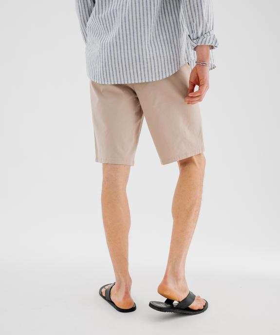 Bermuda chino coupe regular en coton stretch homme vue5 - GEMO (HOMME) - GEMO