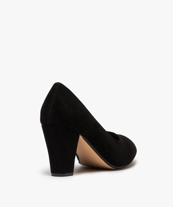 Escarpins femme en suédine coupe spéciale pied large vue4 - GEMO(URBAIN) - GEMO