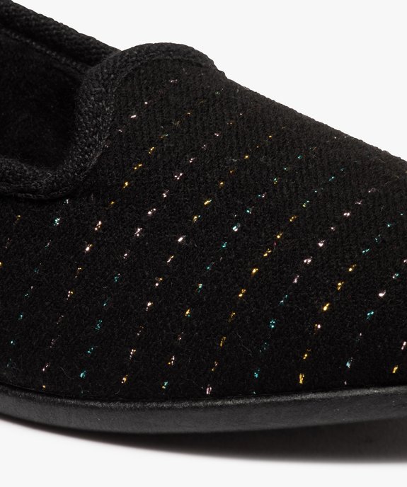 Chaussons femme style charentaises avec fil métallisé vue6 - GEMO 4G FEMME - GEMO