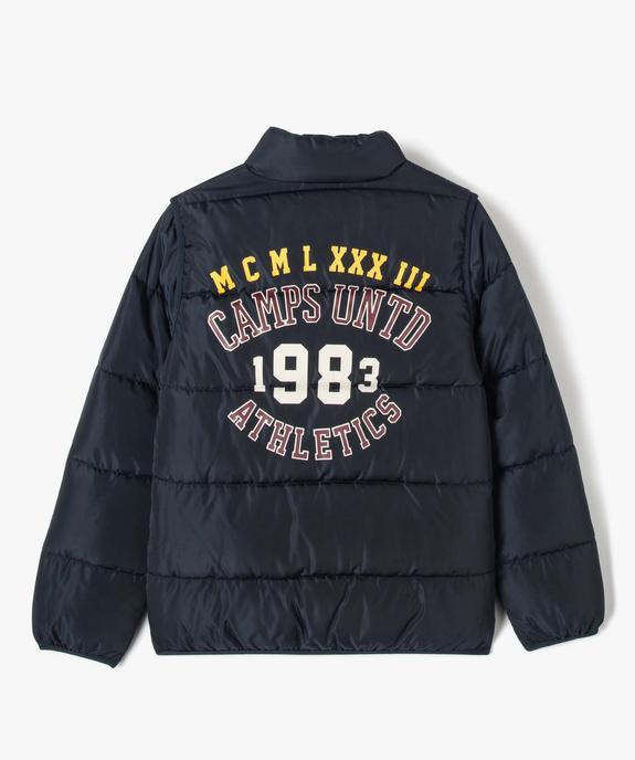Blouson garçon matelassé avec manches amovibles- Camps United vue5 - CAMPS UNITED - GEMO