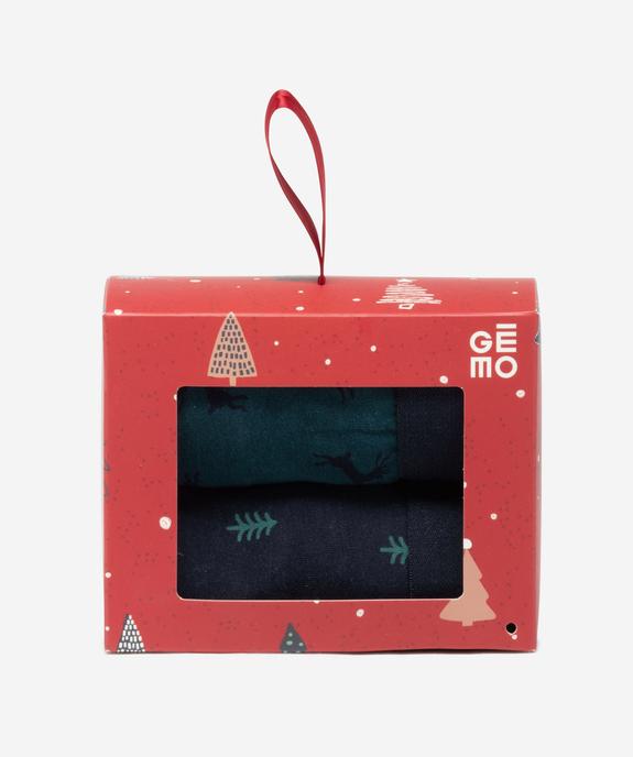 Boxer de Noël en coton stretch imprimé homme vue5 - GEMO 4G HOMME - GEMO