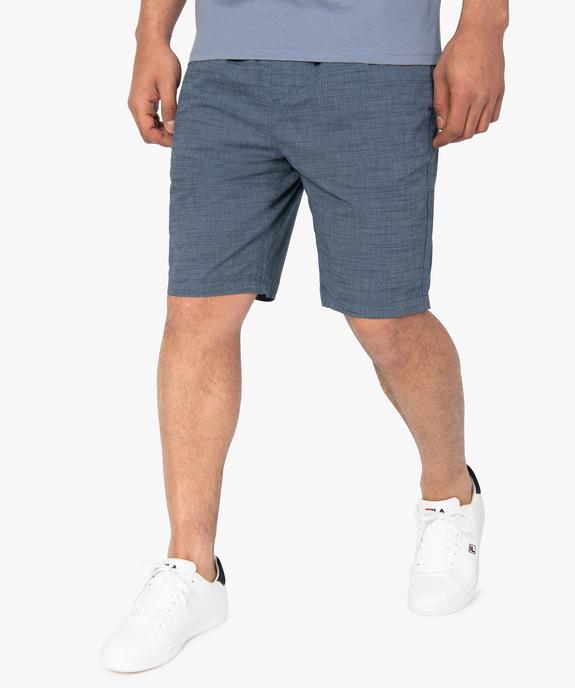 Bermuda homme avec taille élastiquée ajustable vue1 - GEMO (HOMME) - GEMO