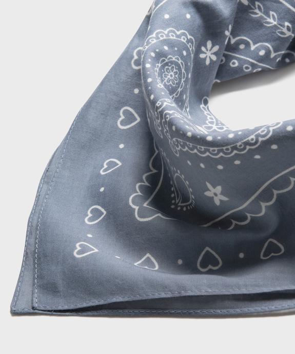 Foulard carré en coton imprimé femme vue3 - GEMO (ACCESS) - GEMO