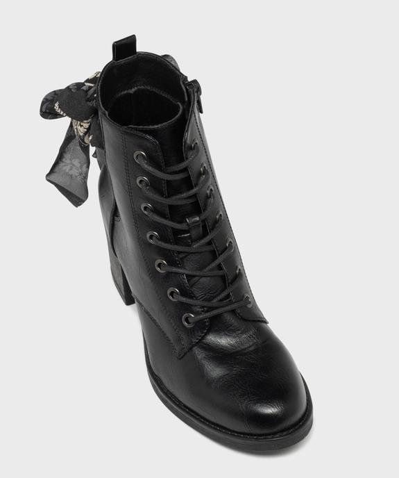 Bottines à talon avec foulard en voile fleuri femme - EMILIA ROSA G4G Bottines à talon avec foulard en voile fleuri femme vue5 - EMILIA ROSA G4G - GEMO