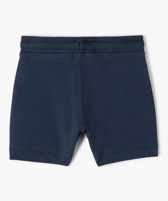 Short bébé garçon en maille avec ceinture bord-côte vue3 - GEMO(BEBE DEBT) - GEMO