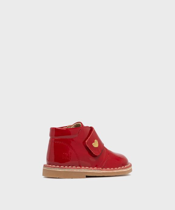 Chaussures montantes vernies à scratch bébé fille - NA! vue4 - NA! - GEMO
