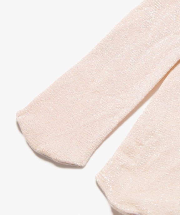 Collants bébé fille en voile pailleté vue2 - GEMO(BEBE DEBT) - GEMO
