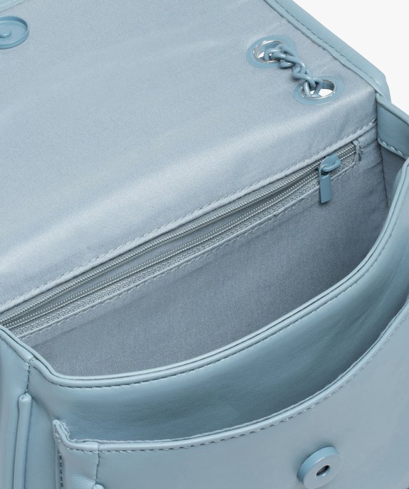 Sac femme avec rabat matelassé et bandoulière chaine vue3 - GEMO (ACCESS) - GEMO