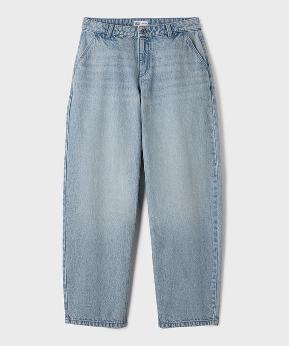 Jean barrel coloris délavé fille vue1 - GEMO 4G FILLE - GEMO