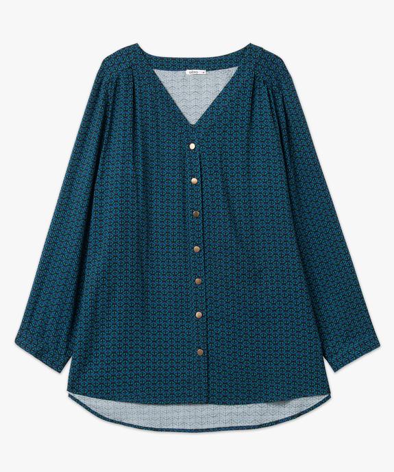 Chemise à manches longues imprimée femme grande taille vue4 - GEMO 4G GT - GEMO