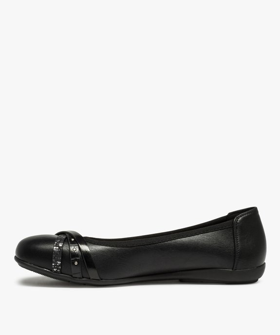 Ballerines femme unies à talon plat et brides fantaisie vue3 - VALENTINA BALDA - GEMO