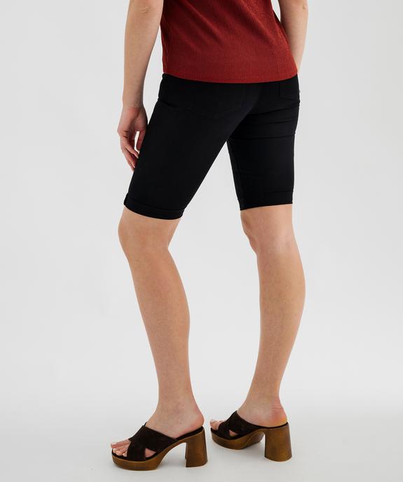 Bermuda slim en coton extensible femme vue3 - GEMO 4G FEMME - GEMO