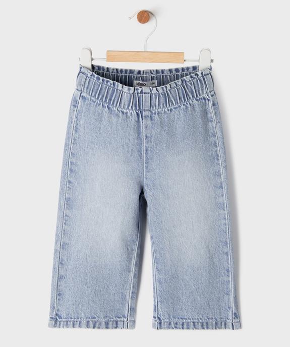 Jean léger coupe ample avec taille ajustable bébé fille vue1 - GEMO(BEBE DEBT) - GEMO