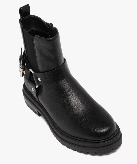 Boots femme à bride fantaisie style Chelsea semelle crantée vue5 - 5 MILES - GEMO