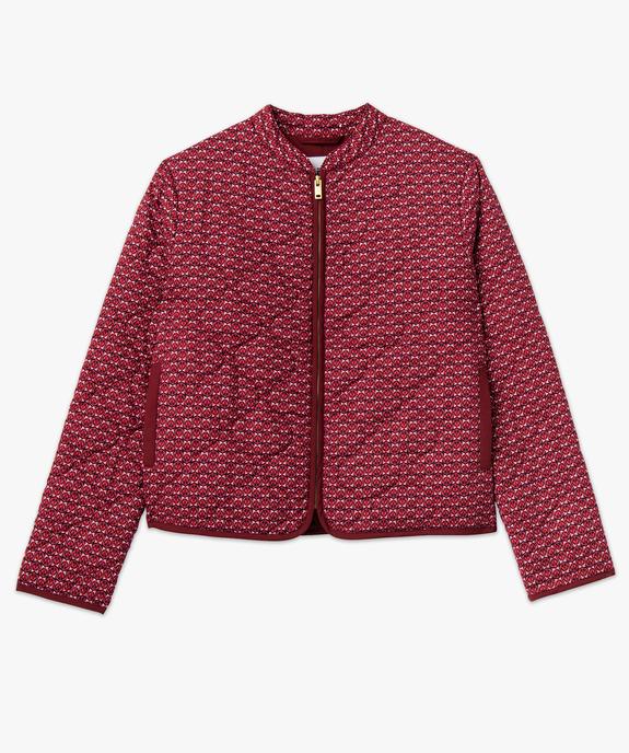Veste matelassée à col rond et fermeture zippée femme vue4 - GEMO 4G FEMME - GEMO