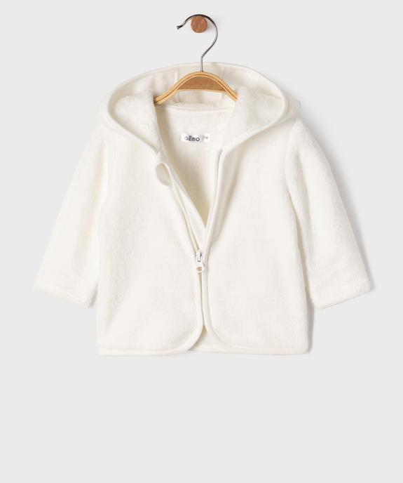 Sweat zippé à capuche en fourrure imitation bébé vue5 - GEMO(BB COUCHE) - GEMO