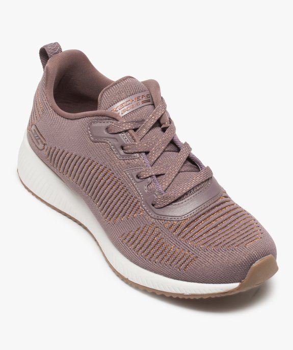 Tennis femme à lacets extra légères en mesh – Skechers Bobs Semelle bicolore et tige pailletée vue5 - SKECHERS - GEMO