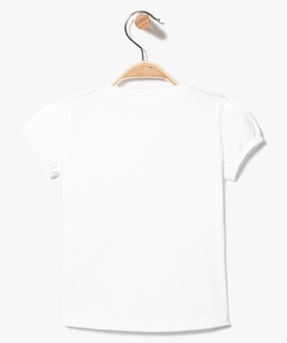 Tee-shirt uni manches ballon vue2 - GEMO(BEBE DEBT) - GEMO