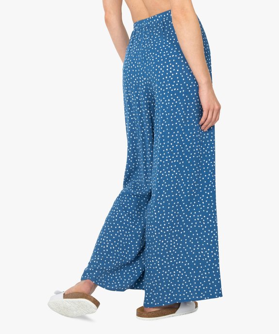 Pantalon de plage femme ouvert sur l’avant vue3 - GEMO 4G FEMME - GEMO