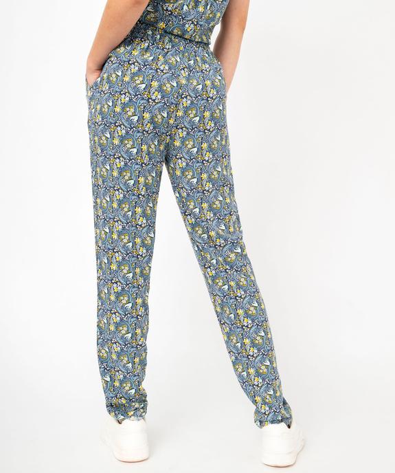 Pantalon fluide imprimé femme vue3 - GEMO(FEMME PAP) - GEMO