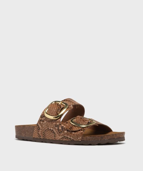 Mules ouvertes avec brides à boucles femme - Follow Me vue3 - FOLLOW ME - GEMO