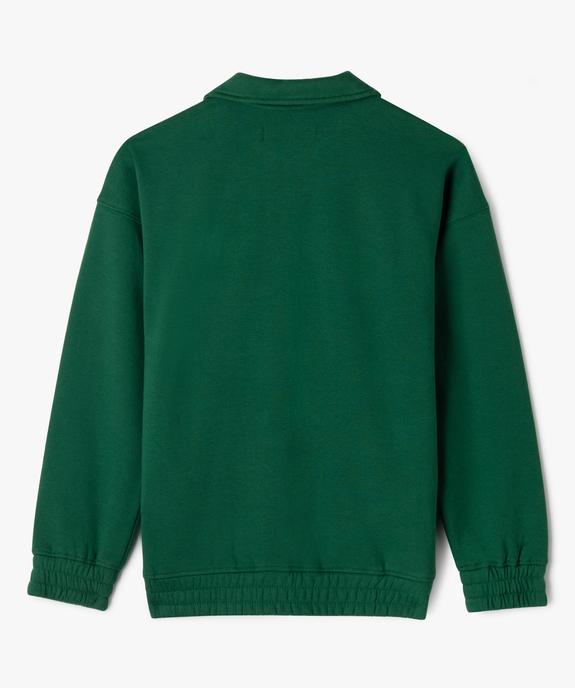 Sweat col polo zippé garçon - Camps United vue4 - CAMPS GEMO FOR GOOD - GEMO