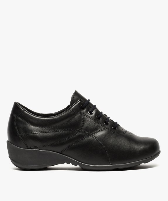 Derbies femme confort dessus cuir à talon compensé - Bopy vue1 - UMO - GEMO