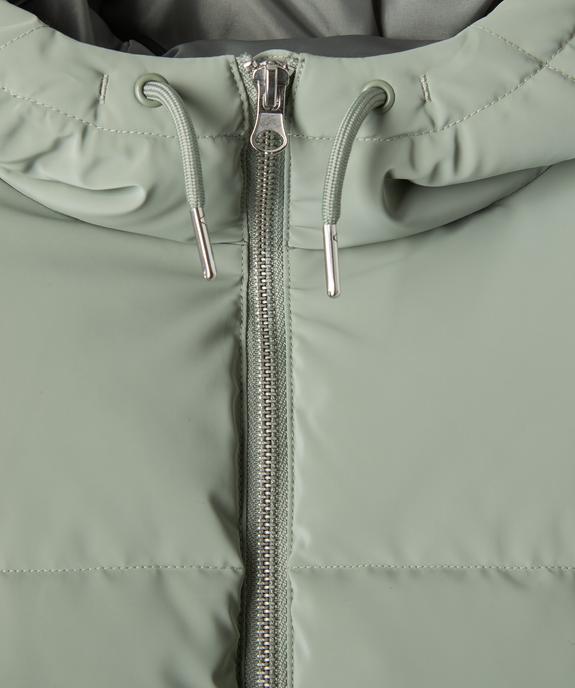 Parka courte à capuche en matière déperlante finition mate fille vue2 - GEMO 4G FILLE - GEMO