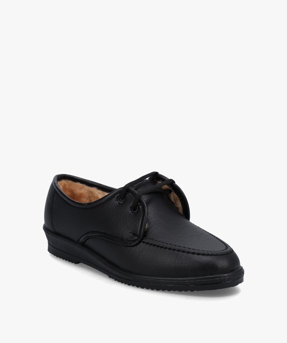 Derbies femme confort unis doublure fourrée vue2 - GEMO (CONFORT) - GEMO